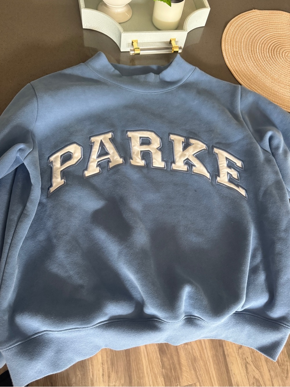 Parke Varsity Mockneck S/M Washed Indigo